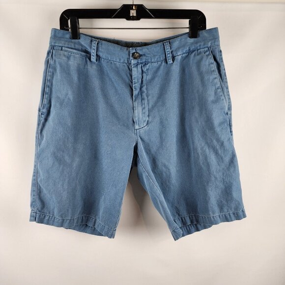 Reyn Spooner Shorts Mens 32 Chino Pockets Casual Beach Blue Embroidered Logo - Picture 1 of 8